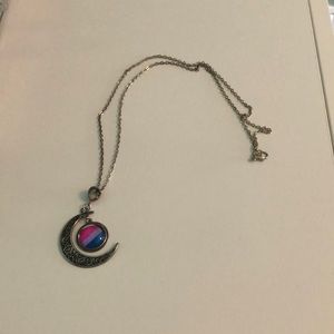 END OF YEAR SALE! | Bisexual Moon Necklace
